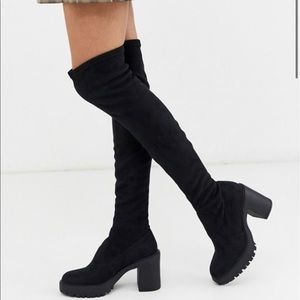 ASOS Over the Knee Boots Size 7 (Fit Size 6)